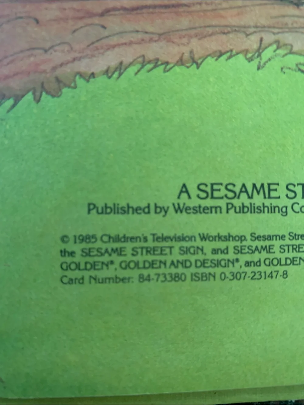 Vtg Sesame Street Book THE HOUSE OF SEVEN 7 COLORS - Madeline Sunshine - 1985